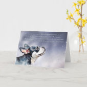 Carte Sympathie de chien Condoléances Boston Terrier Spi (Fleur jaune)