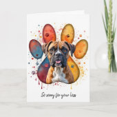 Carte Sympathie de chien de boxe (Devant)