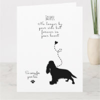 Carte Sympathie de chien, nom personnalisé. Perte