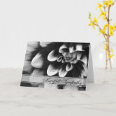 Carte Sympathie de Dahlia noir et blanc (Fleur jaune)