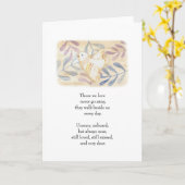 Carte Sympathie de la colombe blanche mort funérailles p (Fleur jaune)