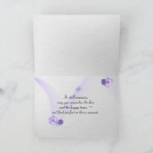 Carte Sympathie de la fleur de Myrte pourpre (Intérieur)