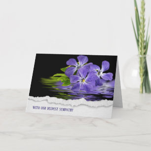 Carte Sympathie de la fleur de Myrte pourpre