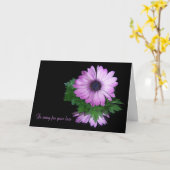 Carte Sympathie de la marguerite violette (Fleur jaune)