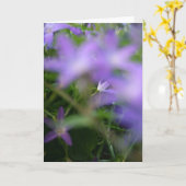 Carte Sympathie de la photographie florale pourpre flou (Fleur jaune)