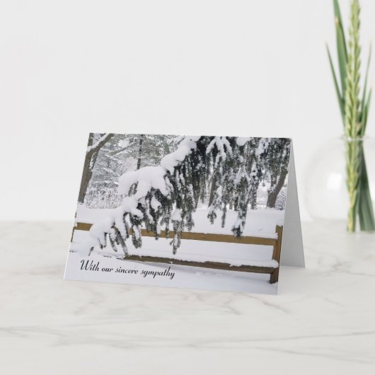 Carte Sympathie de la pin d'hiver (Devant)