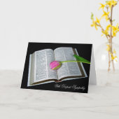 Carte Sympathie de la tulipe rose (Fleur jaune)