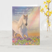 Carte Sympathie de l'animal de compagnie perte d'un chev (Fleur jaune)