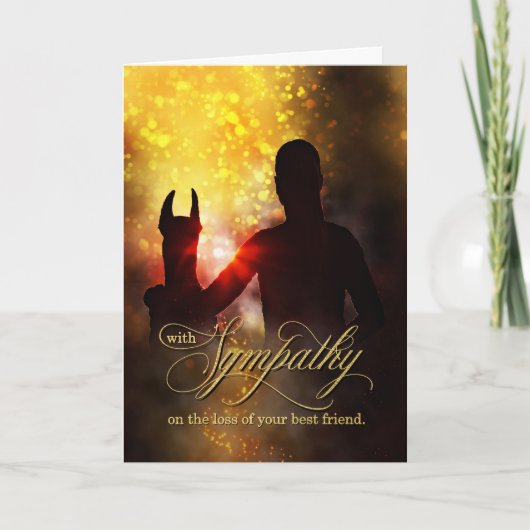 Carte Sympathie de l'animal de compagnie perte d'un chie (Devant)