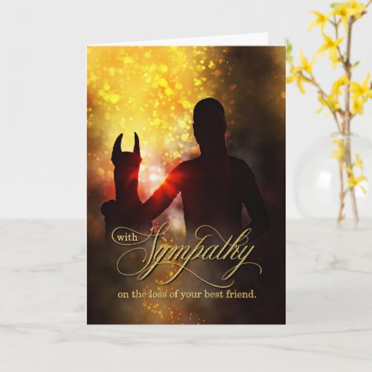 Carte Sympathie de l'animal de compagnie perte d'un chie (Fleur jaune)