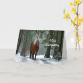 Carte Sympathie de l'aquarelle de neige de la forêt de c (Fleur jaune)