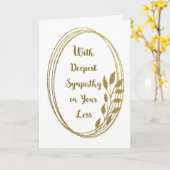 Carte Sympathie de l'entreprise Gold Look Leaf (Fleur jaune)