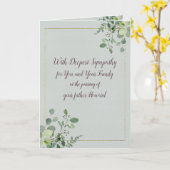 Carte Sympathie de l'Eucalyptus aquarelle personnalisée (Fleur jaune)