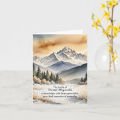 Carte Sympathie de neige de la montagne aquarelle (Fleur jaune)
