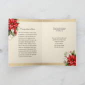 Carte Sympathie de Noël catholique Condolence Poinsettia (Intérieur)