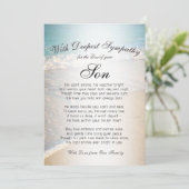 Carte Sympathie de perdre un fils (Debout devant)