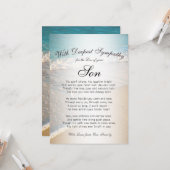 Carte Sympathie de perdre un fils (Devant/Arrière en situation)