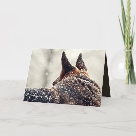 Carte Sympathie de perte d'animal familier de berger (Devant)