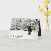 Carte Sympathie de perte d'animal familier de berger (Fleur jaune)