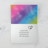 Carte Sympathie de perte d'animal Retriever arc-en-ciel (Intérieur)