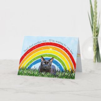 Carte Sympathie de perte de chats du pont Rainbow