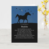 Carte Sympathie de perte de cheval avec un nom personnal (Fleur jaune)