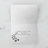 Carte Sympathie de perte de chien animal de compagnie su (Intérieur)