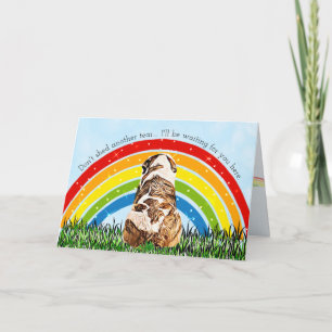 Carte Sympathie de perte de chien du pont Rainbow
