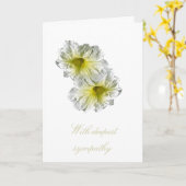 Carte Sympathie de Petunia blanc (Fleur jaune)