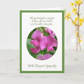 Carte Sympathie de pois doux (Fleur jaune)