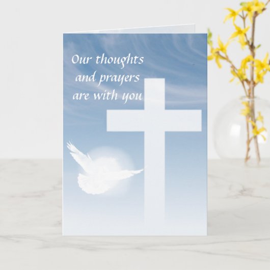 Carte Sympathie de prières (Fleur jaune)