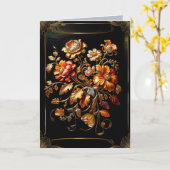 Carte Sympathie des fleurs d'automne (Fleur jaune)