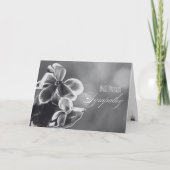 Carte Sympathie des fleurs de cyclamen et des bougies (Devant)