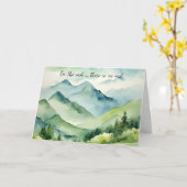 Carte Sympathie des monts Watercolor (Fleur jaune)