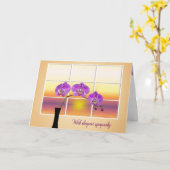 Carte Sympathie des orchidées du lever du soleil (Fleur jaune)