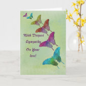 Carte Sympathie des papillons (Fleur jaune)