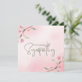 Carte Sympathie des roses roses douces (Debout devant)