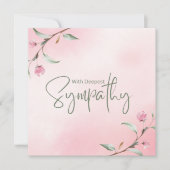 Carte Sympathie des roses roses douces (Devant)