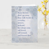 Carte Sympathie, Désolé pour la perte, Condolence poème (Fleur jaune)