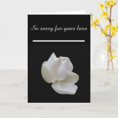 Carte Sympathie Désolé pour votre perte White Magnolia (Fleur jaune)