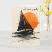 Carte Sympathie du bateau à voile Sunrise (Fleur jaune)
