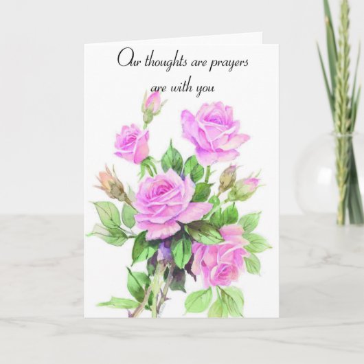 Carte Sympathie du Bouquet de prière (Devant)