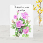 Carte Sympathie du Bouquet de prière (Fleur jaune)