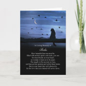 Carte Sympathie du chat Perte du chat Nom personnalisé N (Devant)