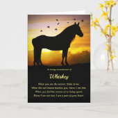 Carte Sympathie du cheval Cheval Spirituel Nom (Fleur jaune)