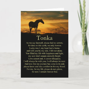 Carte Sympathie du cheval Perte du cheval Nom personnali