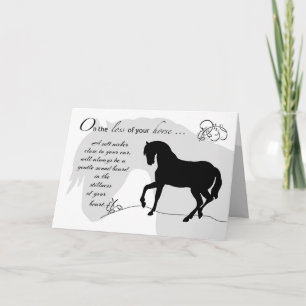 Carte Sympathie du cheval Silhouette noire