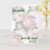 Carte Sympathie du coeur (Fleur jaune)