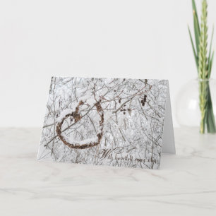 Carte Sympathie du coeur d'hiver