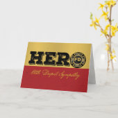 Carte Sympathie du héros du pompier Grunge (Fleur jaune)